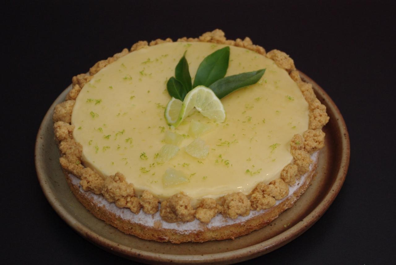 Tarte citron vert yuzu crumble